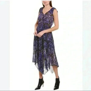 The Kooples Hortensia Maxi Dress Purple Hydrangea in size small